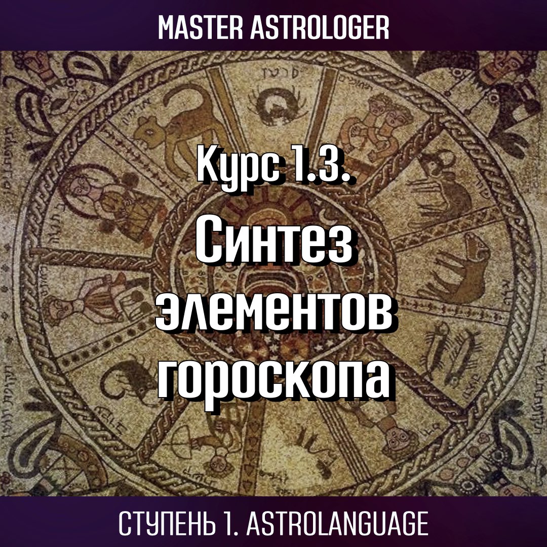 Курс 1.3.  “Синтез элементов гороскопа и его толкование”. 1-ая ступень  Astrolanguage. Программа Master Astrologer